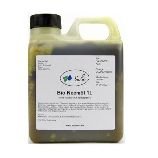 Sala Neem oil cold pressed organic 1 L 1000 ml can