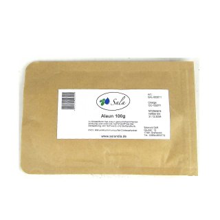 Sala Alum Potash Alum Ph. Eur. 100 g bag