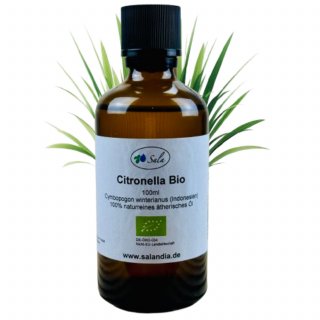 Sala Citronella Aroma essential oil 100% pure organic 100 ml glass bottle