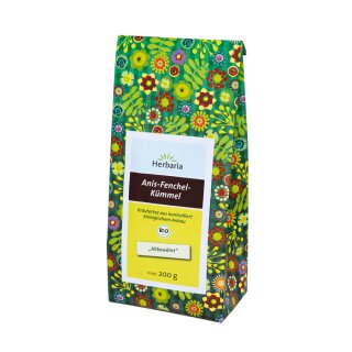 Herbaria Anis Fenchel Kümmel Tee bio 200 g lose
